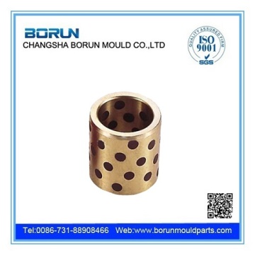 Oilless bronze bushing with graphite inserts